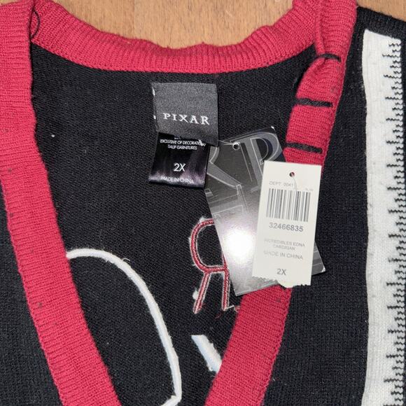 Disney Pixar Despicable Me Edna Button Up Sweater Sz XXL - Picture 2 of 4